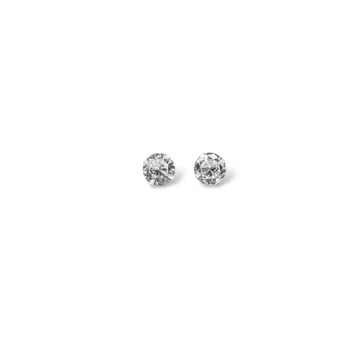 Pendientes Zirconita Circulo Plata de Ley