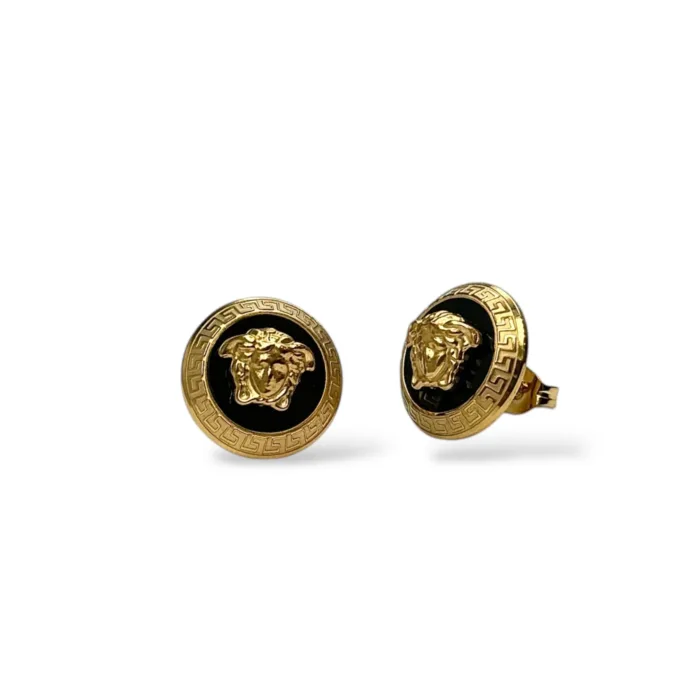 Pendientes Acero Medusa Circulo 3D - Imagen 2